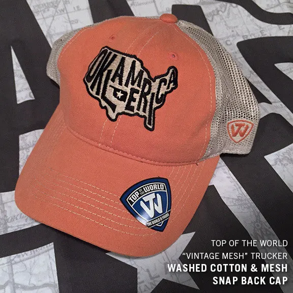 "Oklamerica" Vintage Mesh Snap-Back Cap