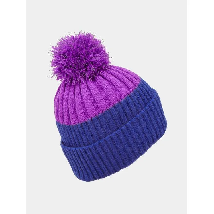 Ronhill Womens Bobble Hat Beanie Cobalt/Thistle