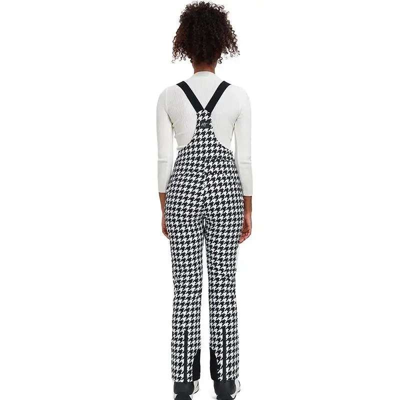 Unique Houndstooth One-piece Ski Jumpsuits Snowsuits