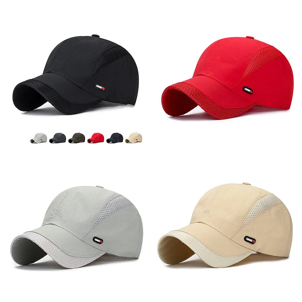 US 1-2Pcs All Season Airy Mesh Thin Quick Dry Baseball Cap Hat UV Protect Sports