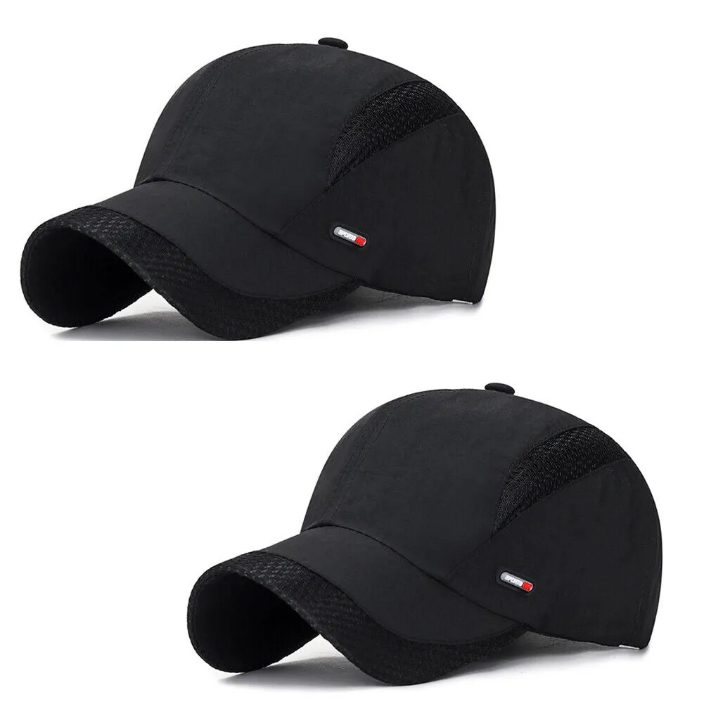 US 1-2Pcs All Season Airy Mesh Thin Quick Dry Baseball Cap Hat UV Protect Sports