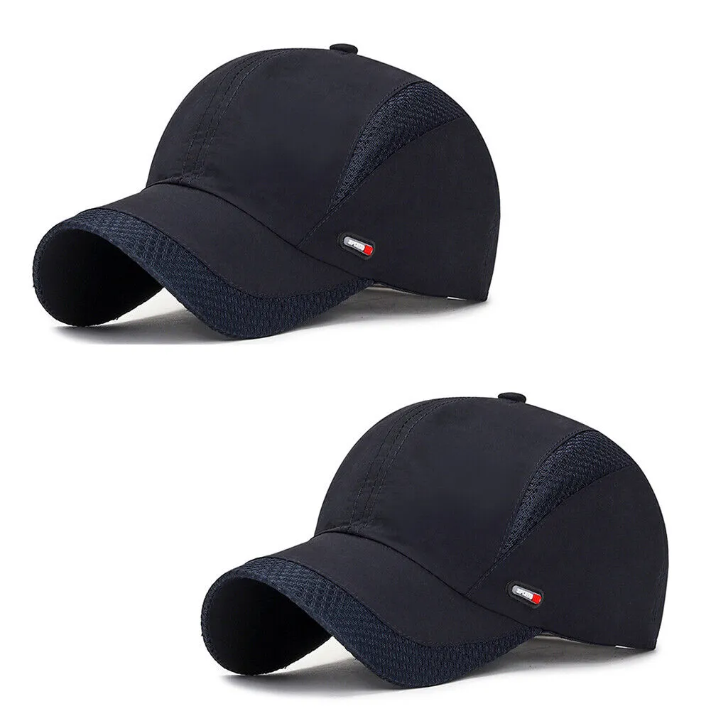 US 1-2Pcs All Season Airy Mesh Thin Quick Dry Baseball Cap Hat UV Protect Sports