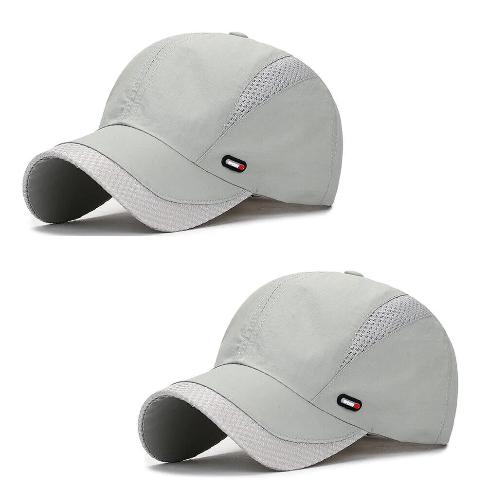 US 1-2Pcs All Season Airy Mesh Thin Quick Dry Baseball Cap Hat UV Protect Sports