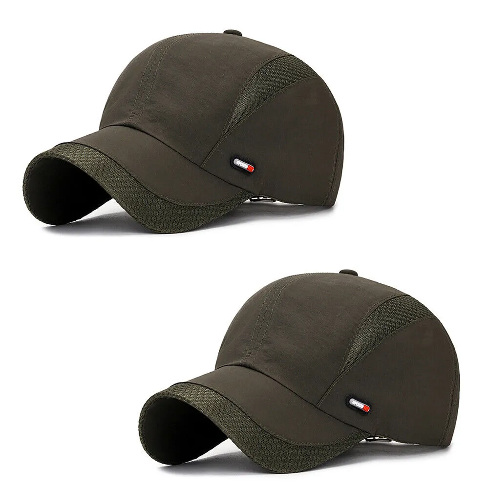 US 1-2Pcs All Season Airy Mesh Thin Quick Dry Baseball Cap Hat UV Protect Sports