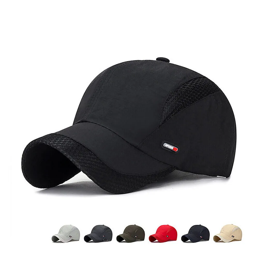 US 1-2Pcs All Season Airy Mesh Thin Quick Dry Baseball Cap Hat UV Protect Sports