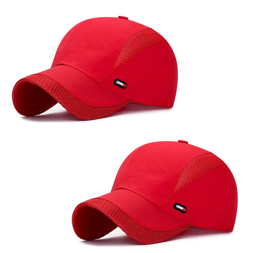 US 1-2Pcs All Season Airy Mesh Thin Quick Dry Baseball Cap Hat UV Protect Sports