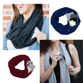 Warm Muffler With Hidden Pocket