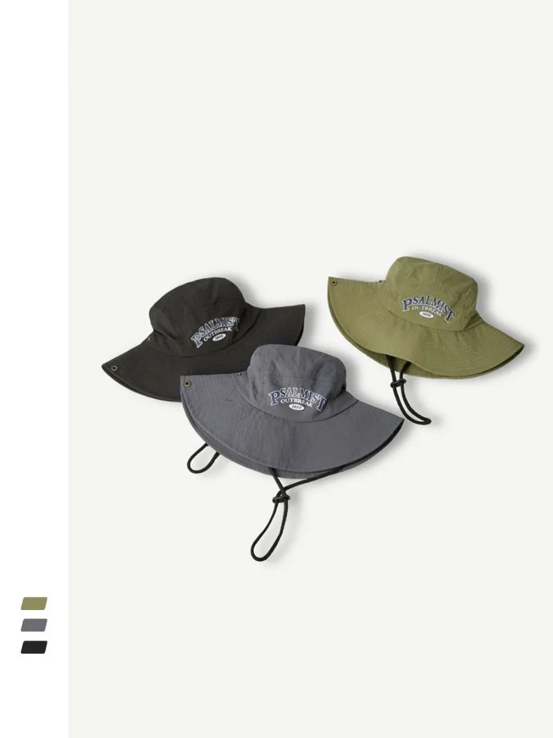 Wholesale Quick Dry Sunscreen Lettering Polyester Bucket Hat