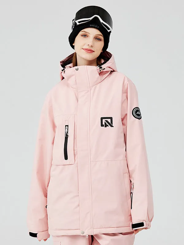 Women Sporty Ski Snowboard Jacket Hooded Warm Ski Coat