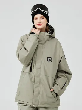 Women Sporty Ski Snowboard Jacket Hooded Warm Ski Coat